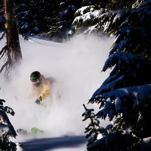 Scott Rowley Skiing Powder in