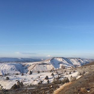 Snow in the Hills Above Warm Springs, Oregon